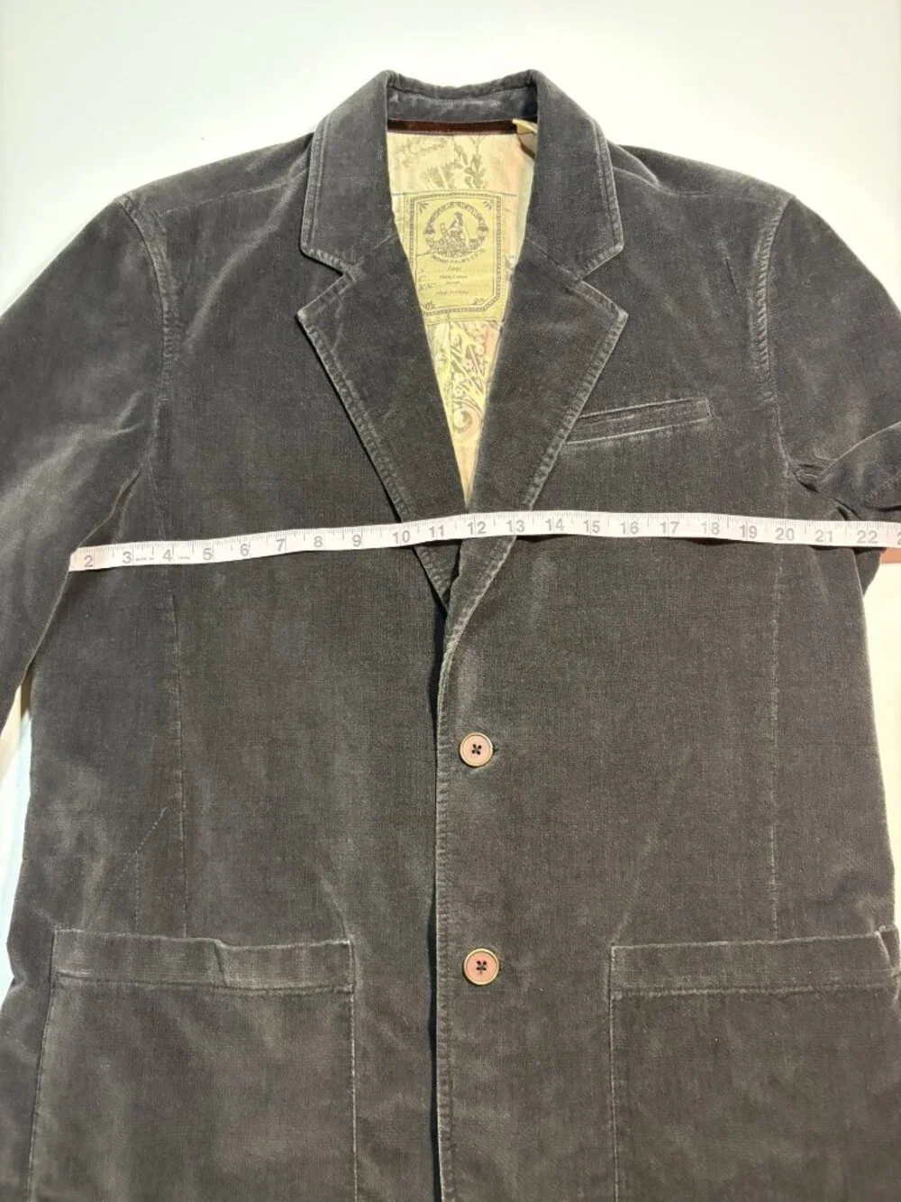 Vintage Rare Art line Tommy Bahama Indigo Palms Corduroy Smoking Jacket L